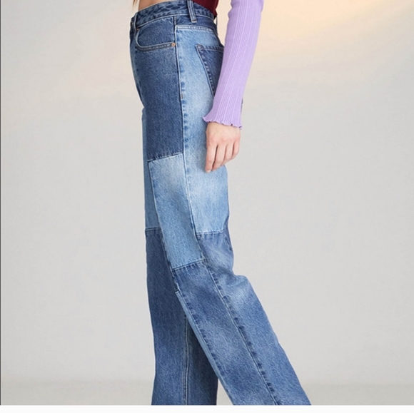 Pacsun'90s boyfriend Patchwork jeans SZ.25 NWT - Picture 3 of 10